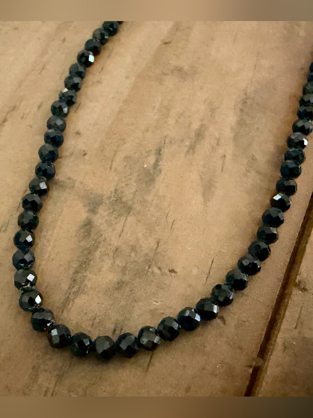 BELLEZZA 18K GOLD-PLATED BLACK SPINEL BEADED BRACELET